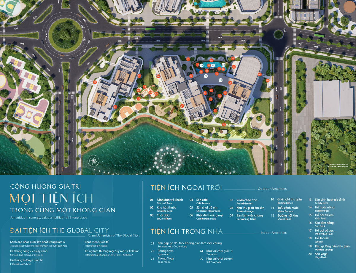 mặt bằng tiện ích nexus zone